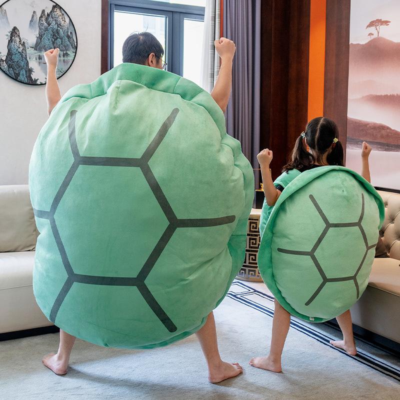 Wearable Turtle Shell Pillows - Green - Bouchrati